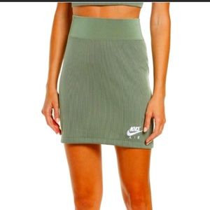 ✨NWT✨ Nike Neon Green Air Tight Fit Ribbed Mini Pencil Skirt